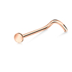 Small Pin Shaped Silver Curved Nose Stud NSKB-70s